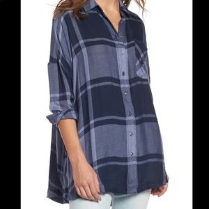 Free People Oversized Plaid Tunic